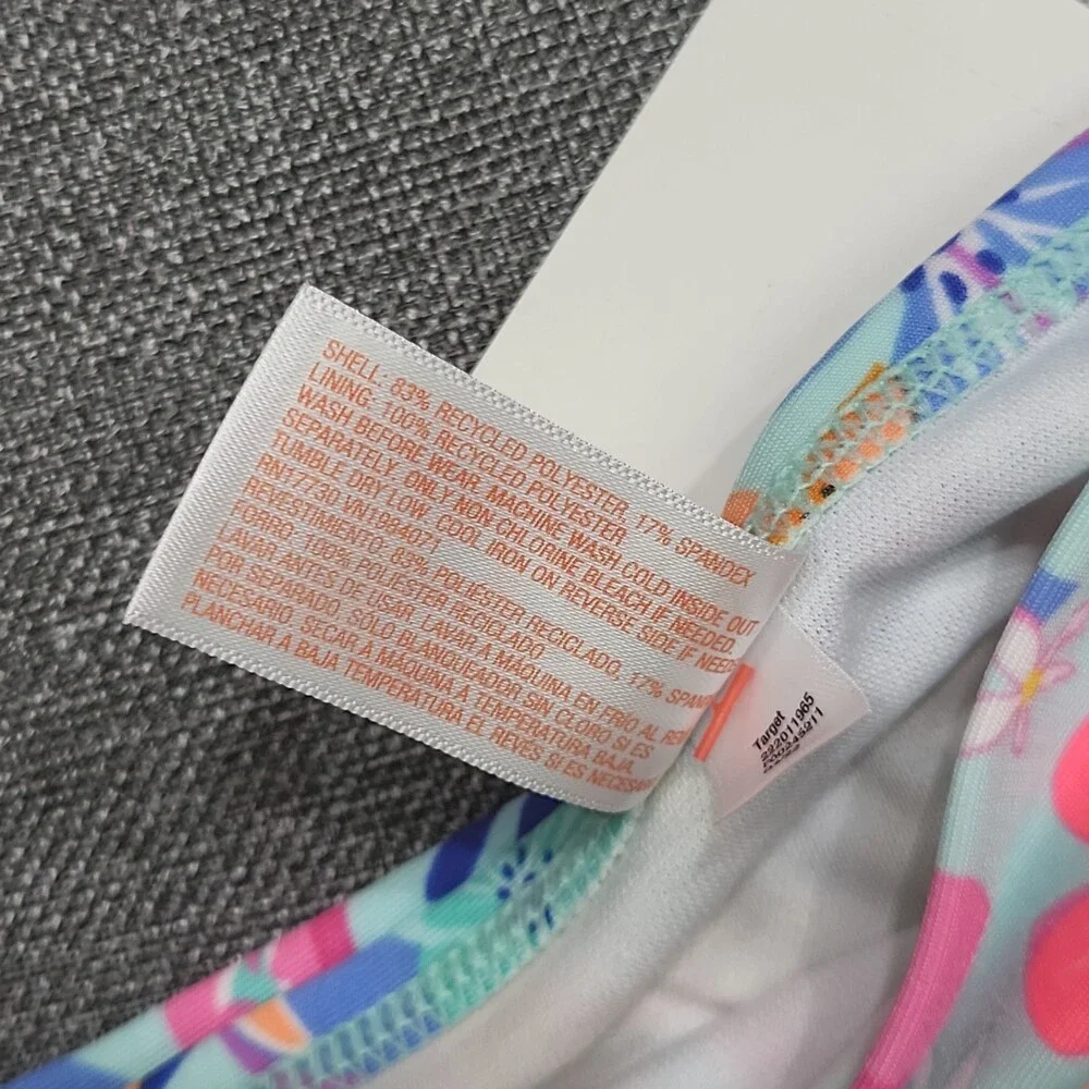 Cat & Jack Girls' Paradise Floral Printed Bikini Set Size X-Small 4/5